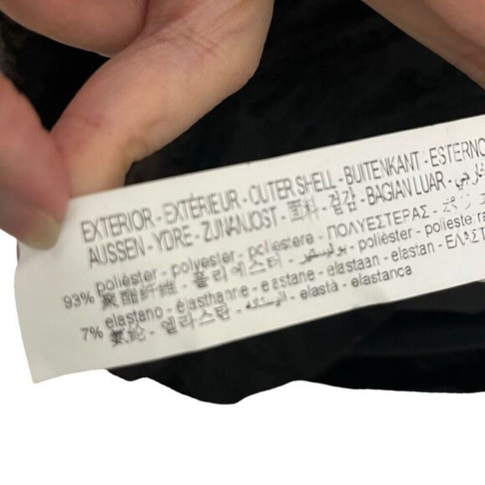 ZARA Ruched Velvet Mini Dress Women’s XS Black Long‎ Sleeve V-Neck Cocktail - Picture 13 of 13